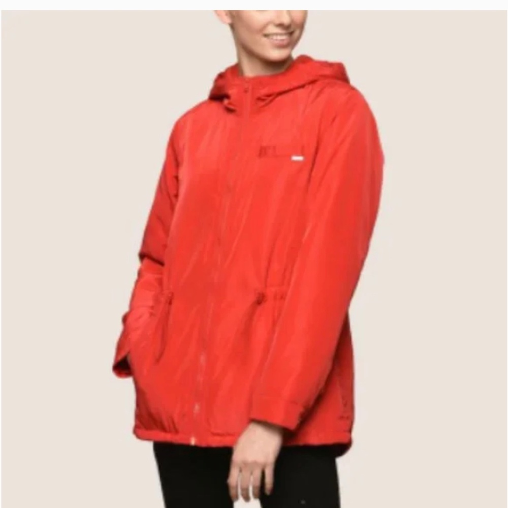 NWOT Armani Exchange Women's Red Utility Parka Jacket Size M Style 8NYK20 - Picture 1 of 14